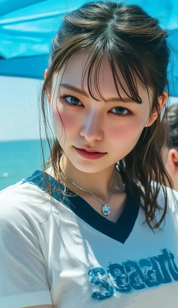 masutepiece, Best Quality, Illustration, Ultra-detailed, finely detail, hight resolution, 8K Wallpaper, Perfect dynamic composition, Beautiful detailed eyes, sports wear, Natural Color Lip,cleavage