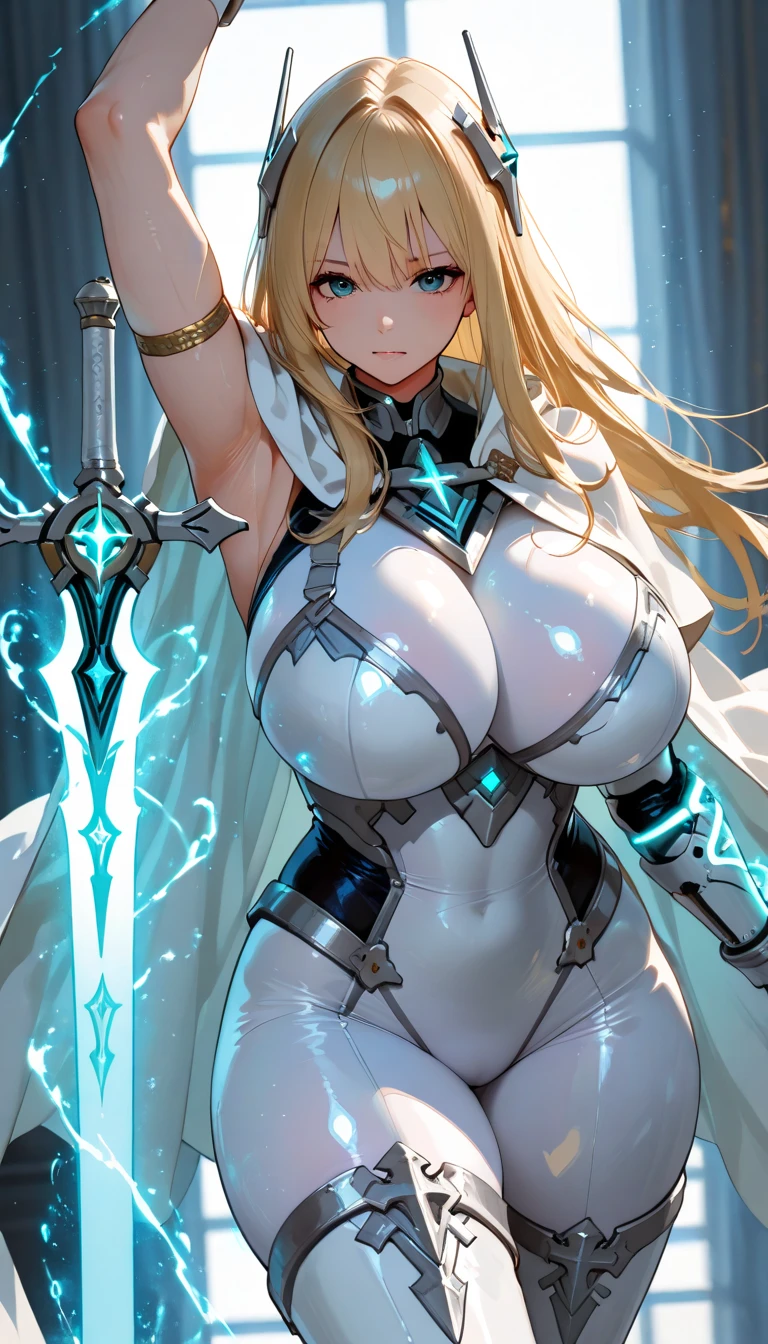 (((masterpiece))),16K,best quality, illustration, Earth, water,fire,wind,space,1 girl,blond,Beautiful mecha,shining armor,Eagle Helmet,pretty face,scarf,paper_cut,NSFW，Big breasts，Sexy