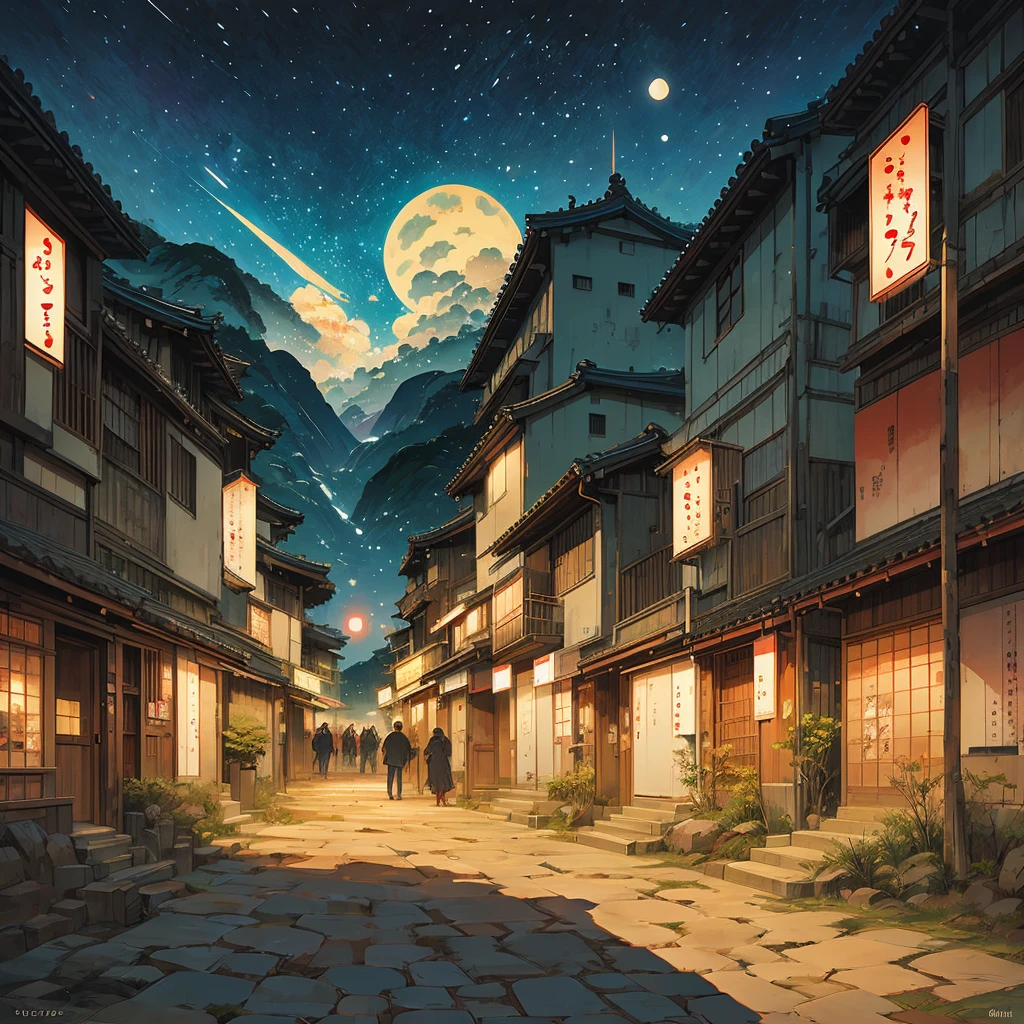 A national treasure-grade Ukiyo-e thumbnail likely to be in a museum， Landscape，モチーフに猫と5月に咲く花を加えた Landscape，An atmosphere that combines the severity of Ukiyo-e with the pop feel of contemporary art，ridiculous and grotesque like Aida Makoto's work，Subdued and eerie like Yamaguchi Akira's work，Use bold and vibrant colors， stage has a modern ，The subtlety and astonishment of Junji Ito，High Quality，simple composition