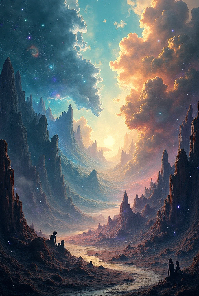 Abstract image universe present past future 