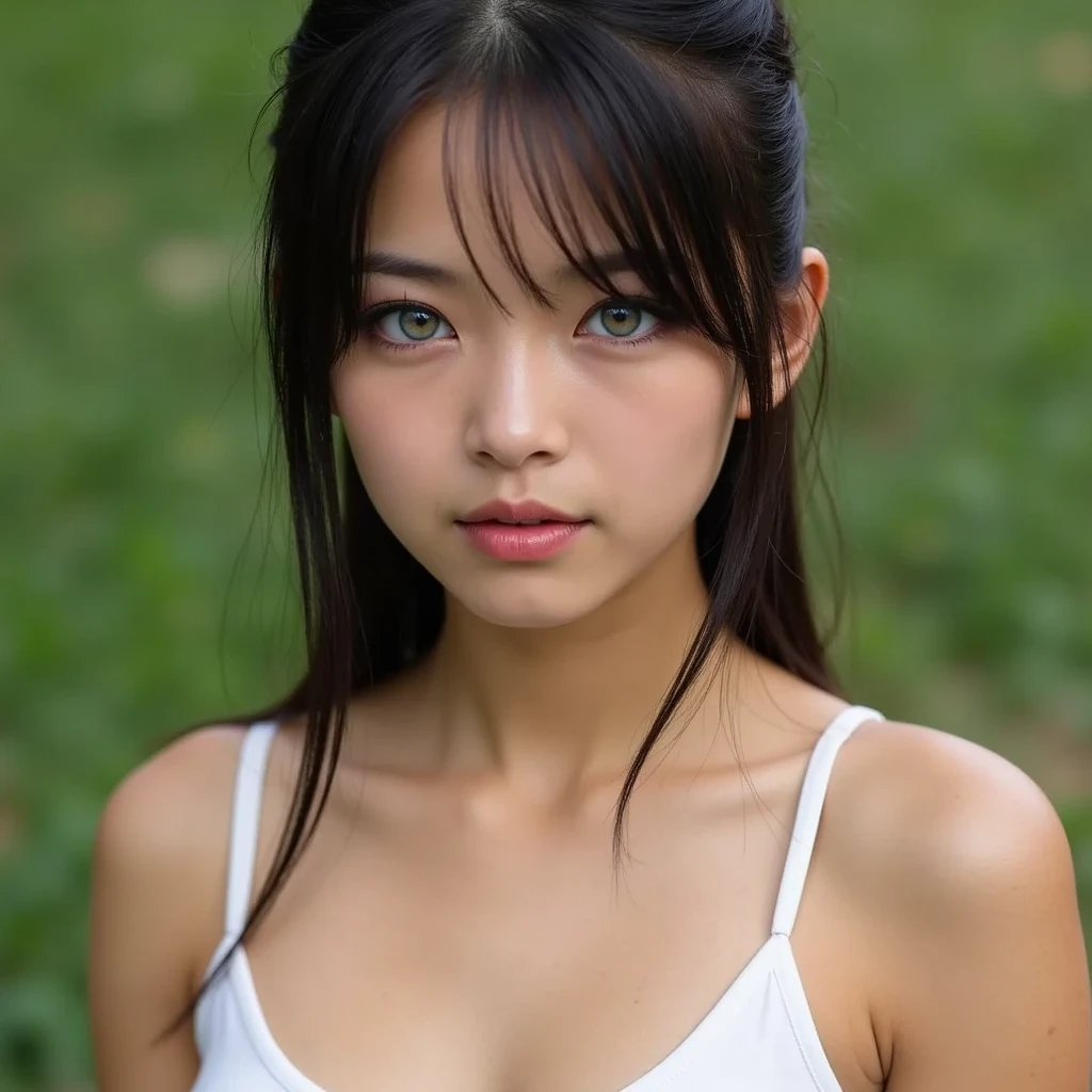 (RAW Photos:1.2), (Realistic), Beautiful detailed girl, Very detailed eyes and face, Beautiful and detailed, Large file size, High resolution, Very detailed, highest quality, [Tabletop:1.6], shape, Very detailed, The finer details, highest quality, 8k wallpaper, Cinema Lighting,Three 13-year-old junior high school girls, Survival life on a deserted island, Are standing, White underwear, There is no top, I can see the white bra, I see your white pants, Sounds like fun, Slender body, Young Face, Immature body, Panties only,An island with no one, Exposed nipples, Frowood, shell, seabird