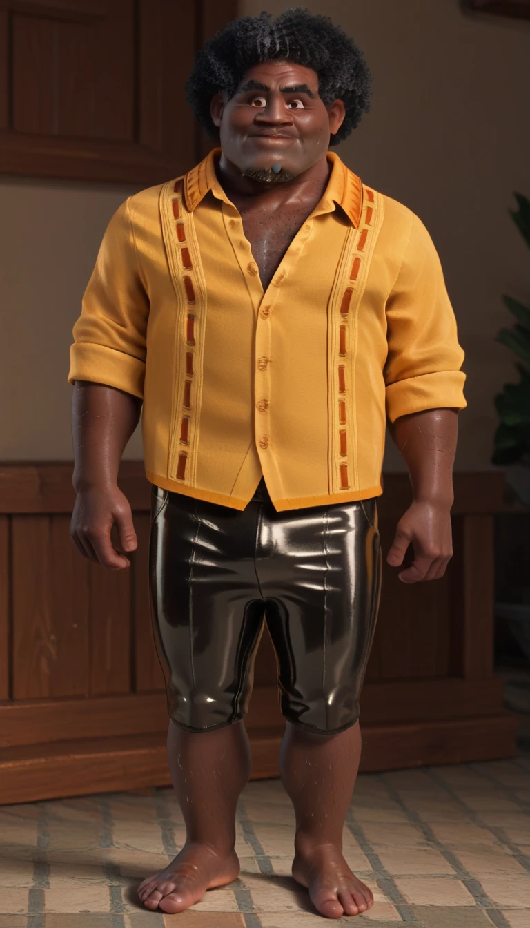 Realistic style，Elon Reeve Musk戴sunglasses躺在Sauna中，lie on the floor，Sauna，water vapor，40 years old Asian man，Asian middle-aged male，sunglasses，Looking at the camera，Legs raised，Place your hands on your chest，Long beard，white facial hair，White long hair，Floral shirt，A kind expression，Friendly attitude，A polite greeting，Wrinkles，Brown skin，Oily skin，Big nipples，Thick Chest Hair，Thin body，Thin，Mermaid Line，Grey swimming trunks，(There is a giant oyster sauce mushroom in my pants)，(Geoduck crotch silhouette)，Leg hair，thick body fur，Black body hair，Leg hair，sandals，toe，full-body shot，Real person photos，Anatomically correct limbs，full-body shot，Delicate skin texture，浓密water vapor，Dark atmosphere，Soft Light，Low contrast images，Highest quality，4k quality，