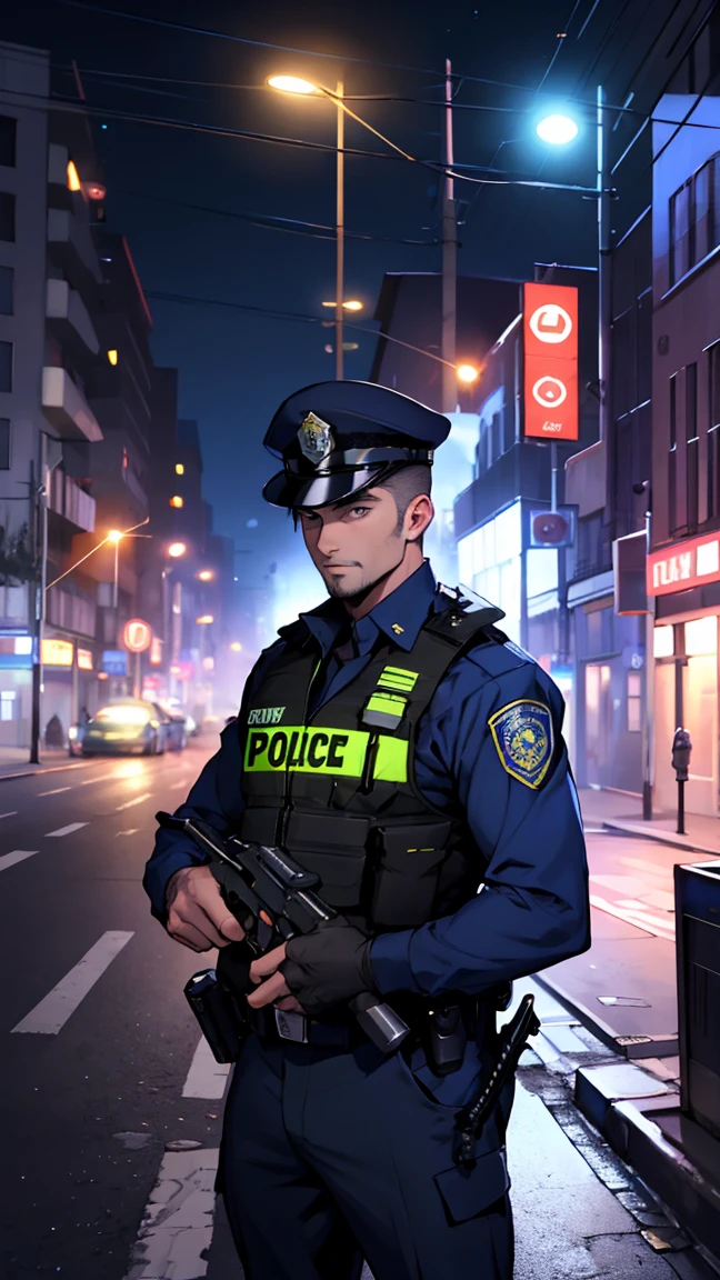 (masterwork) Very high quality, Full body shot, Super detailed shooting, Resident Evil setting, Eastern male medical staff and injured male police officer, The duo dodged some zombies by the destroyed Ferris wheel at a Hong Kong amusement park, 32K resolution, Best quality, Dynamic pose, actionpose, Surreal and charming.