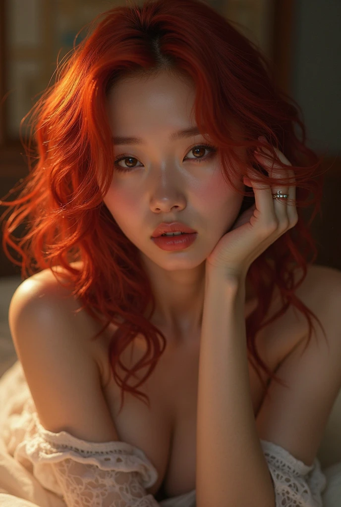 Asian redhead slut who loves cum
