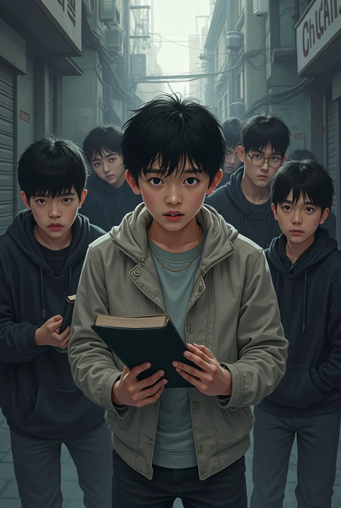 An 18-year-old Korean boy was surrounded by boys and forcibly robbed of his book.