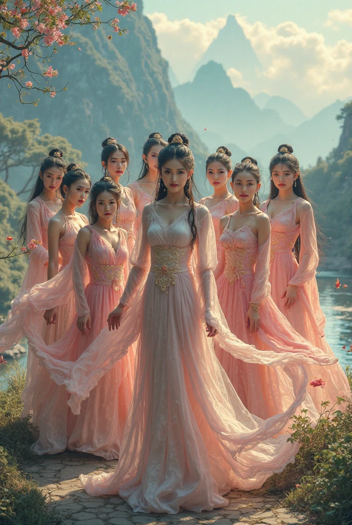 Harem , wuxia , 10 of girls , cute , hanfu ,  , sexy body
