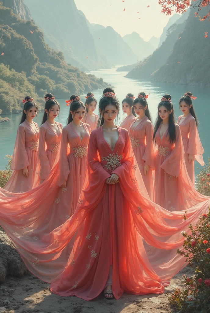 Harem , wuxia , 10 of girls , cute , hanfu ,  , ???? body