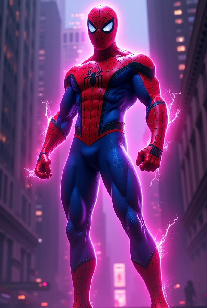 Gay spiderman using a vibrato 