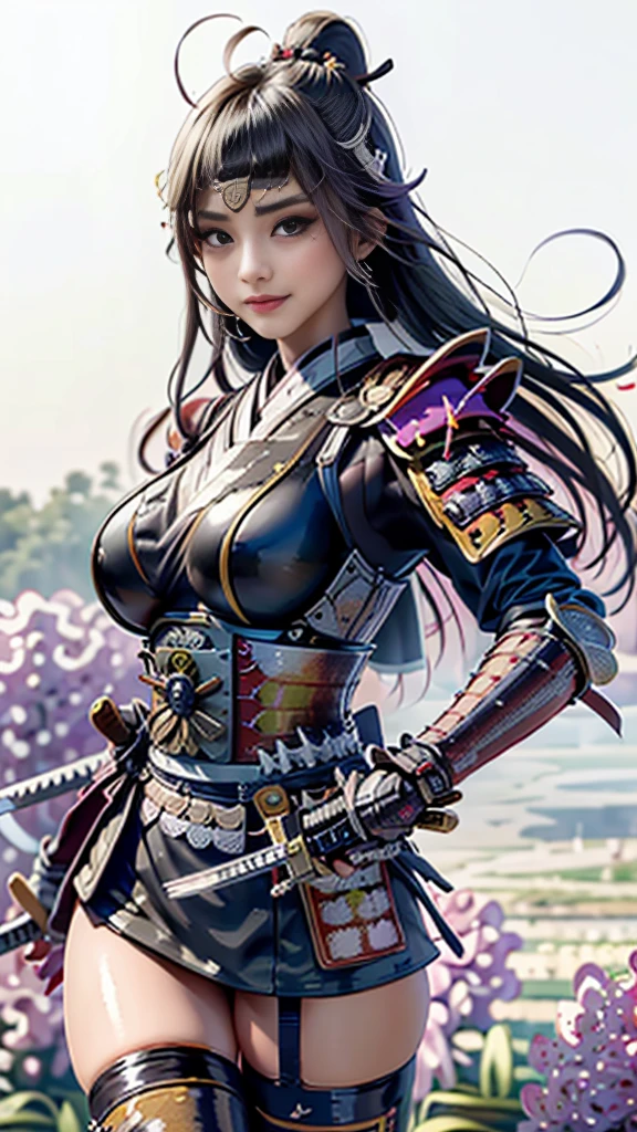 ((mulher baseada no samurai)), seios grandes, medium hips, ((ultra realista)), bikini samurai armor, usando um Kabuto samurai, Icons, cores vibrantes, estilo vetorial, arte digital, ultra HD, 4k, detalhes intrincados, hipnotizante, ultra qualidade, feito profissionalmente, beautiful vector illustration, 12k resolution, ..3d, todos os caracteres detalhados em comprimento total, ((altamente detalhado)), ((vibrante)),((Ultra alta qualidade)), ((hiperrealismo)), ((fotorrealismo)), [octan rendering] , na cidade japonesa realista)
