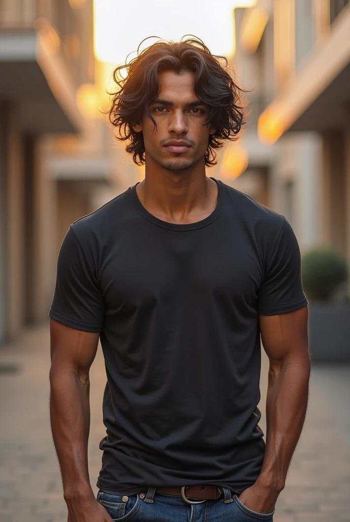 (best quality), 1boy, Male, tanned skin, black hair, short hair, straight hair, swept bangs, brown eyes, perfect eyes, casual clothes, serious, masculine, fully clothed, masterpiece, anatomically correct, highres