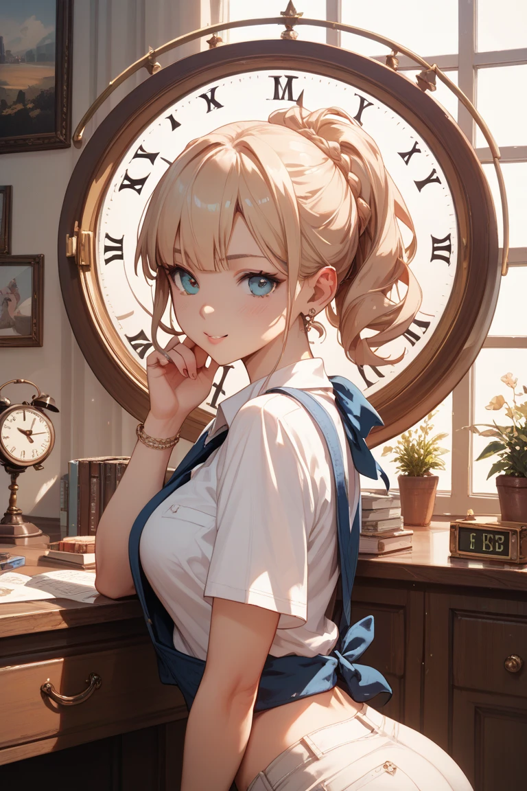 A clock that indicates 5:20