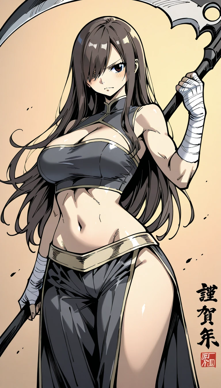 Daidouji, cabelo longo loiro, musculoso, messy hair, toupeira sob o olho esquerdo, olhos verdes, standing on,
Dattire, headgear, sarashi peito branco, sarashi, underboob, arm bandages, black trousers, geta
(insanamente detalhado, belo rosto detalhado, obra-prima, melhor qualidade) volumetric lighting, mapeamento de tom, (parecendo enojado)
