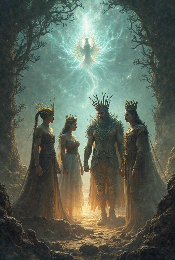 Create for me 1 photo of 4 card characters J Q K A