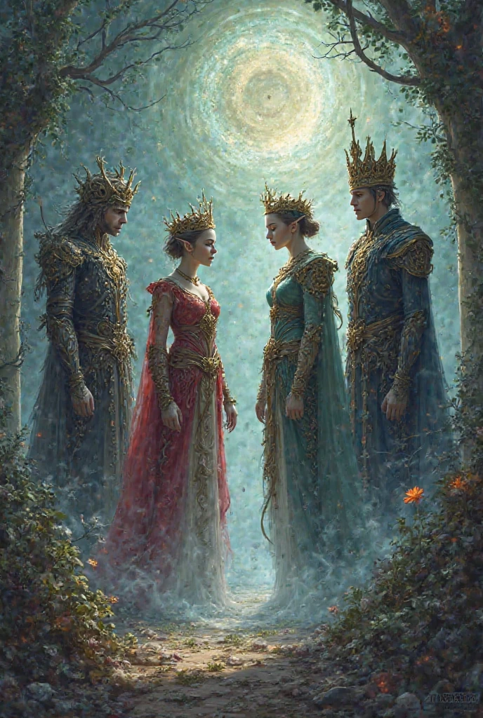 Create for me 1 photo of 4 card characters J Q K A