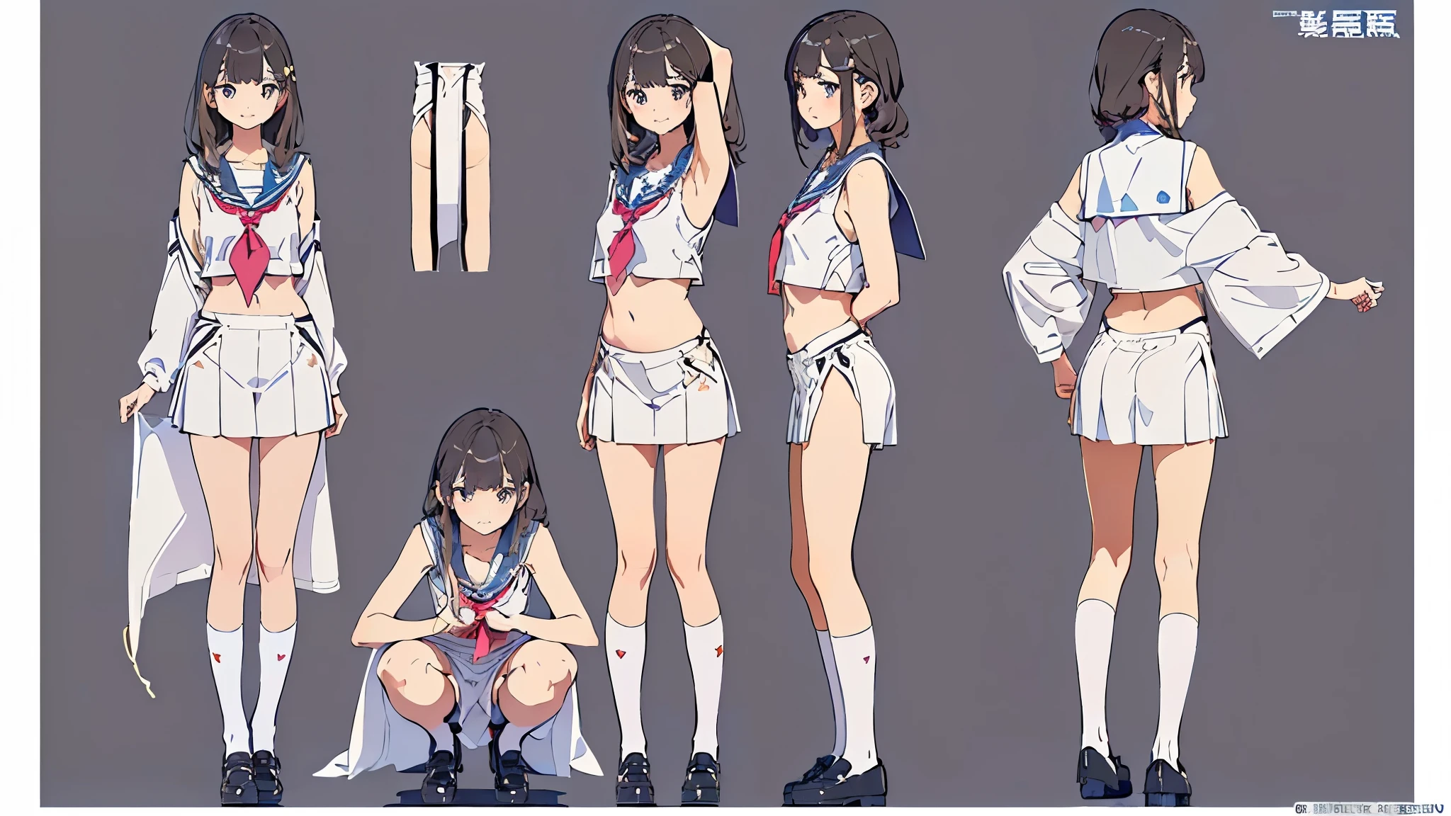 aakana, aakana, short hair,red eyes,
BREAK (navel, bare shoulders,barefoot,midriff:1.2),
BREAK （trpical garden：1.2）
BREAK (multiple views:1.5),from behind,from_front,(blue background:1.3),(full body:1.4),arms at sides
BREAK (masterpiece:1.2), best quality, high resolution,NSW ,unity 8k wallpaper, (illustration:0.8), (beautiful detailed eyes:1.6), extremely detailed face, perfect lighting, extremely detailed CG, (perfect hands, perfect anatomy),
