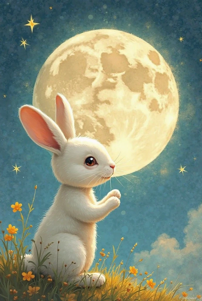 Moon and rabbit wallpaper