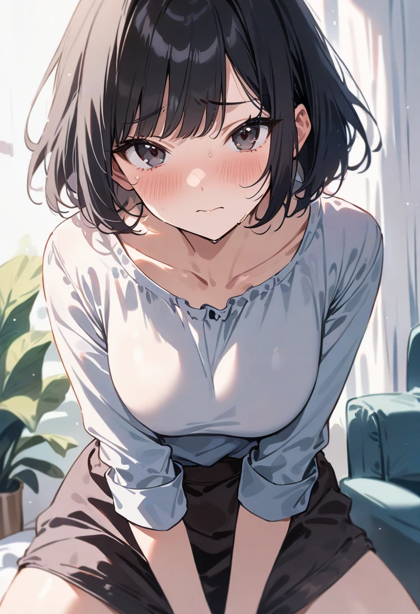 1 , human, Big Breasts, belly button, ,(Tabletop, Highest quality), Horizontal Thunder, ,Beautiful attention to detail, (Sit upright and look up at the viewer:3.0), Eyes widened, Sticking out tongue, (Facial ejaculation:2.0), crazy, (Intense sex:1.5)、、Cumshot、Crying face、Seeding press、Open your mouth, shout, ahegao, Heavy breathing, blush, Sweat, (Masturbating:1.5)