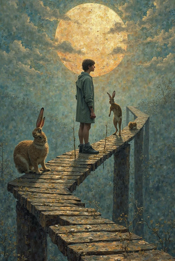 story psychology（script analysis）
•「I」，represents you yourself。
•「rabbit」，represents your lover。
•「Key 」，represents money、Property。
•「bridge」，represents your life journey。
makes up image