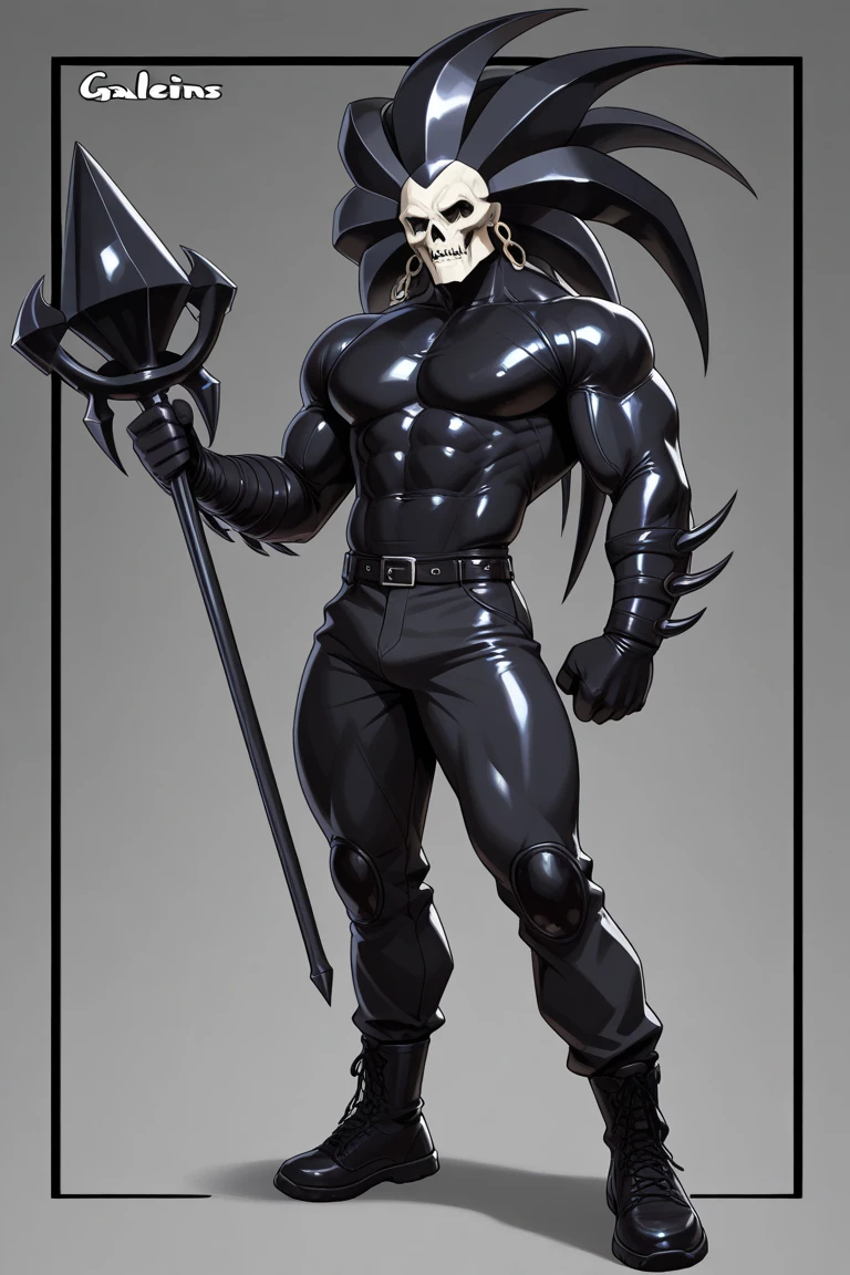 a photo of ((JAson Momoa)) As ((Scorpion)) from Mortal Kombat, yellow and black ninja outfit, (skull mask), kunai on a chain, intricate, high détail, sharp focus, dramatic, photorealistic paint art by greg rutkowski