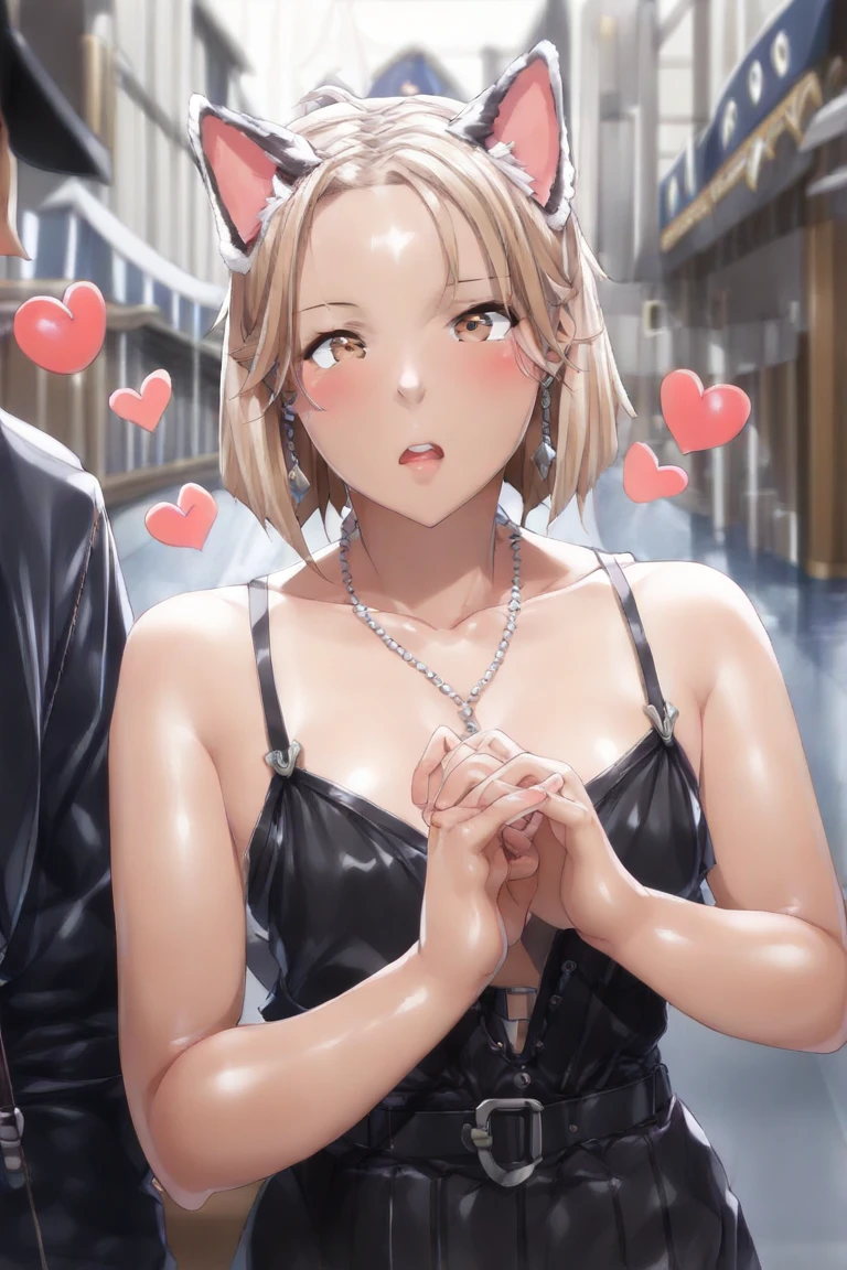 aasister, long hair,ponytail, bunny girl,pink bunny suits,pink leotard,rabbit ears,huge breasts,smile,fishnet pantyhose,shoes,(((spoken heart))),,bare shoulder,collarbone,cleavage,,(((dark room))),church,looking viewer,collar ribbon,elbow glove,ass,from back,,(sex with guys:1.5)