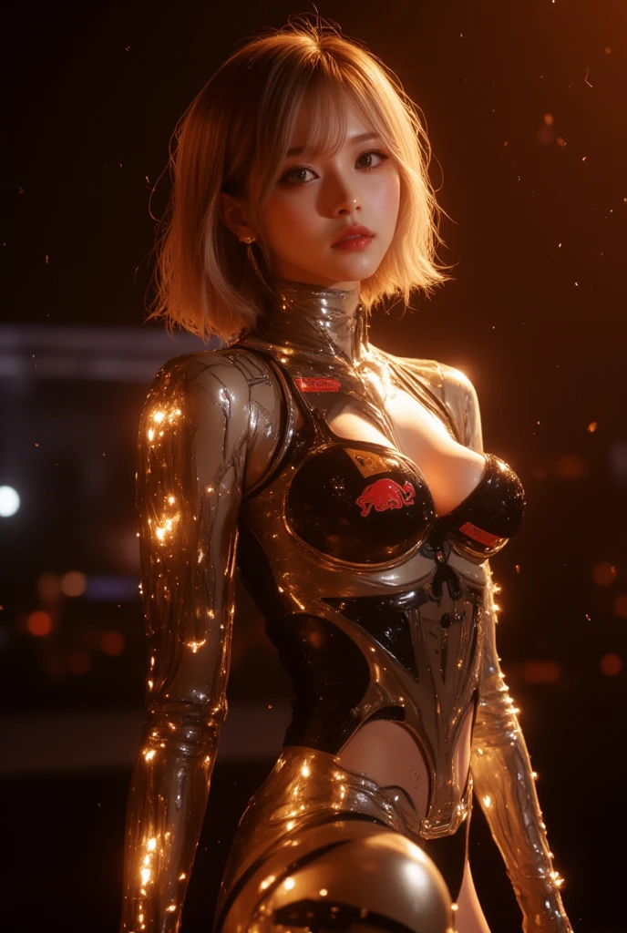 remake latex satin jumpsuit gold armor cloth pure translucent white plastic iron and white bikini latex yellow gold iron