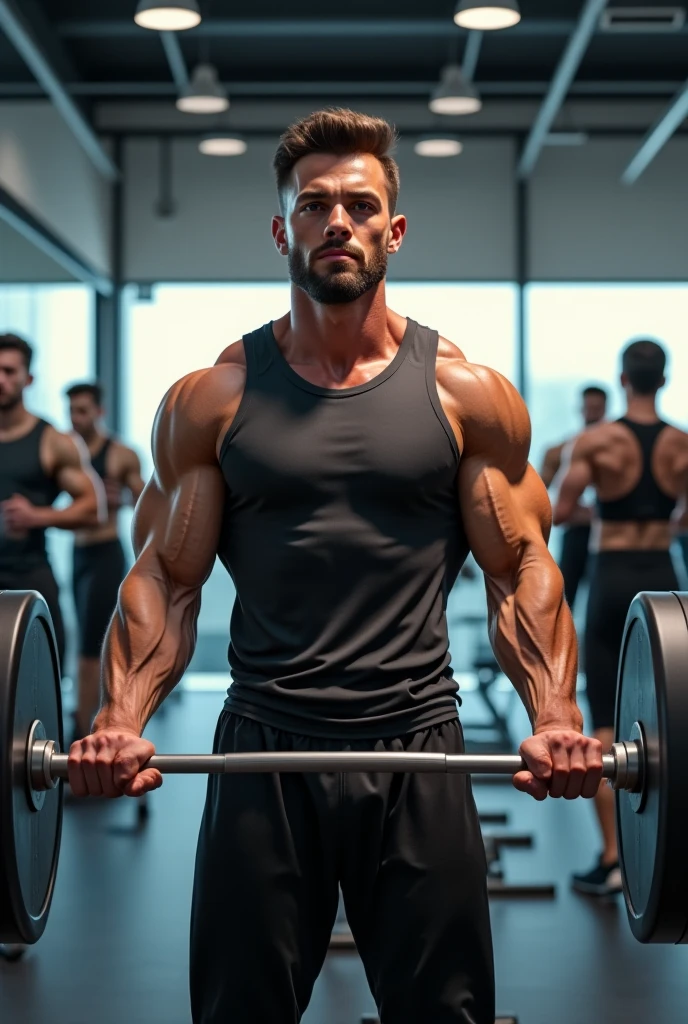 Men exercising