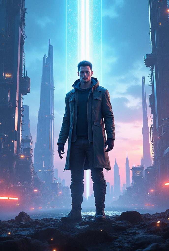 Make me a futuristic sci-fi movie poster 