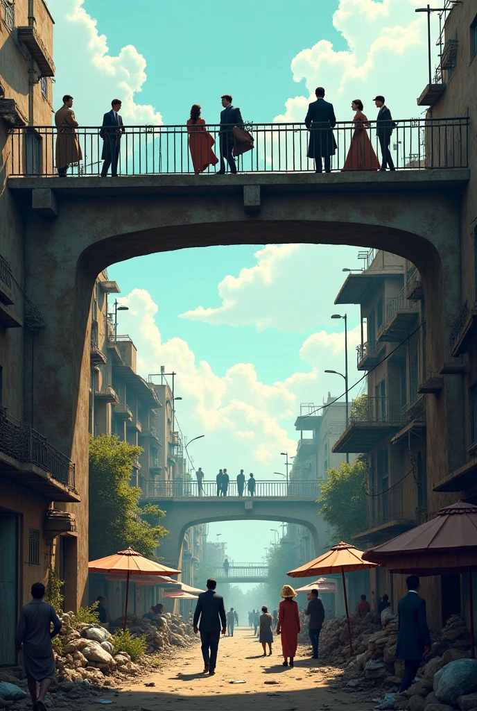 do, On top of the bridge a rich people, Under a poor society