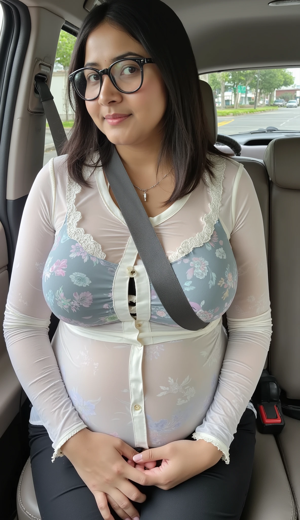 1woman,(masterpiece:1.8),photo-realistic,16k,(beautiful 30s japanese plump lady:1.3), (casual dress:1.7),belt,sandals,(whimpering:1.6),(panicking:1.6),(crying:1.5),(sitting:1.1),(in the car seat:1.2),(wetting:1.3),(dripping pee:1.3),long hair,straight hair,black eyes,MILF,curvy,(huge breasts:1.2), makeup,lipstick,eyeliner,mascara,eyeshadow