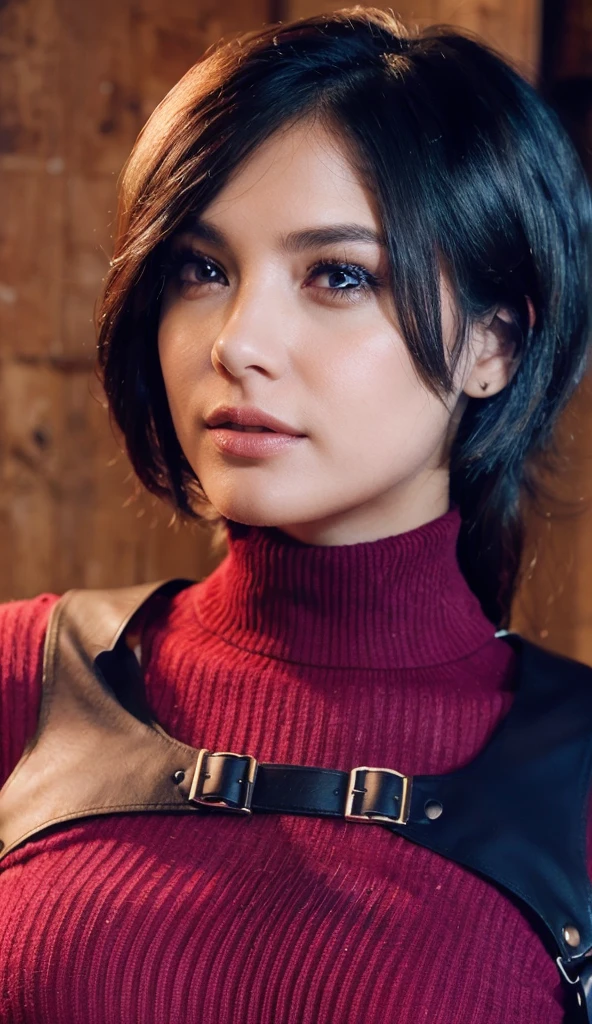 8K, Top Quality, Intricate Details, Ultra Detail, Ultra High Resolution, Masterpiece, random angle, mikasa ackerman, Slender, Smile, (Makeup: 0.4), (Fluffy Blue Eyes: 1.21), blue Eyes,, ((full body)), 1girl, solo, 1 girl, (( full body)), close-up shot, , , ((tall)), (((fit body))), (((slim face))), sharp face, sharp eyes, (((black hair, short hair, bangs )) ,(detailed face), sharp face, small lips, thin lips,
((red scarf, crop top, thigh strap)), detailed face, detailed breast, , large breast, detail, , Beautiful girl with accentuated slender abs: 1.4, Six Pack Abs: 1.4, Bust Botox, Big, Perfect Body, detail leg, (( moonlight)), ocean