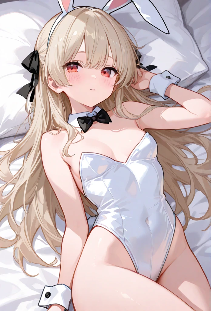 (realisitic: 1.4), (masterpiece, side lights, Fine and beautiful eyes: 1.2), masterpiece*portlate、realisitic, 3D 顔, Luminous Eyes, Shiny hair, Skin falls out, 独奏、embarrassed from, (Upper abdomen), White underwear, (small tits)、blonde hair、(A Princess)