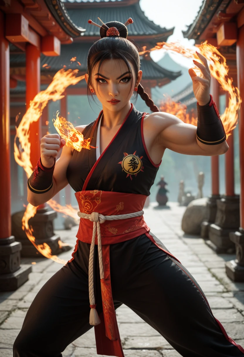 (masterpiece:1.2), (best quality:1.2) (detailed) (intricate) (8k) (HDR)
azula,
(dynamic pose:1.4), skin pores, detailed skin, (legs apart), pussy, (crotchless pants:1.4), crotchless, (pussy:1.5), wide hips, thick thighs, huge breasts, (full body:1.4), whole body,
chinese temple, fire
<lora:CrotchlessPants:1>, <lora:Azula:0.7>,