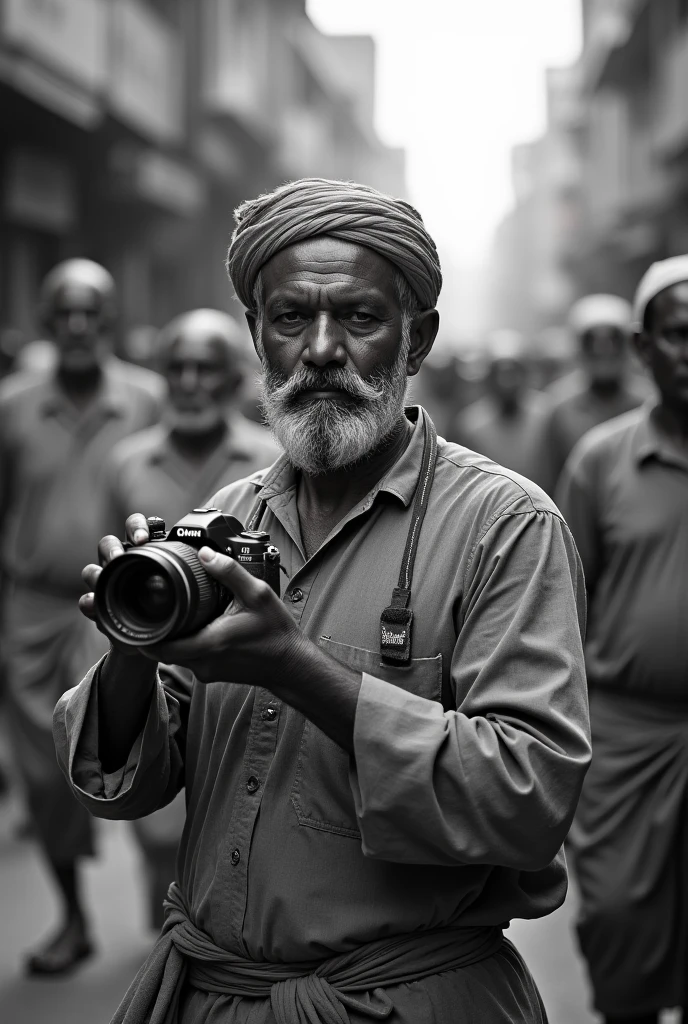 Poor bangladeshi Rickshaw pullers man is a jurnalist. PRESS with lunggi and dhuti
