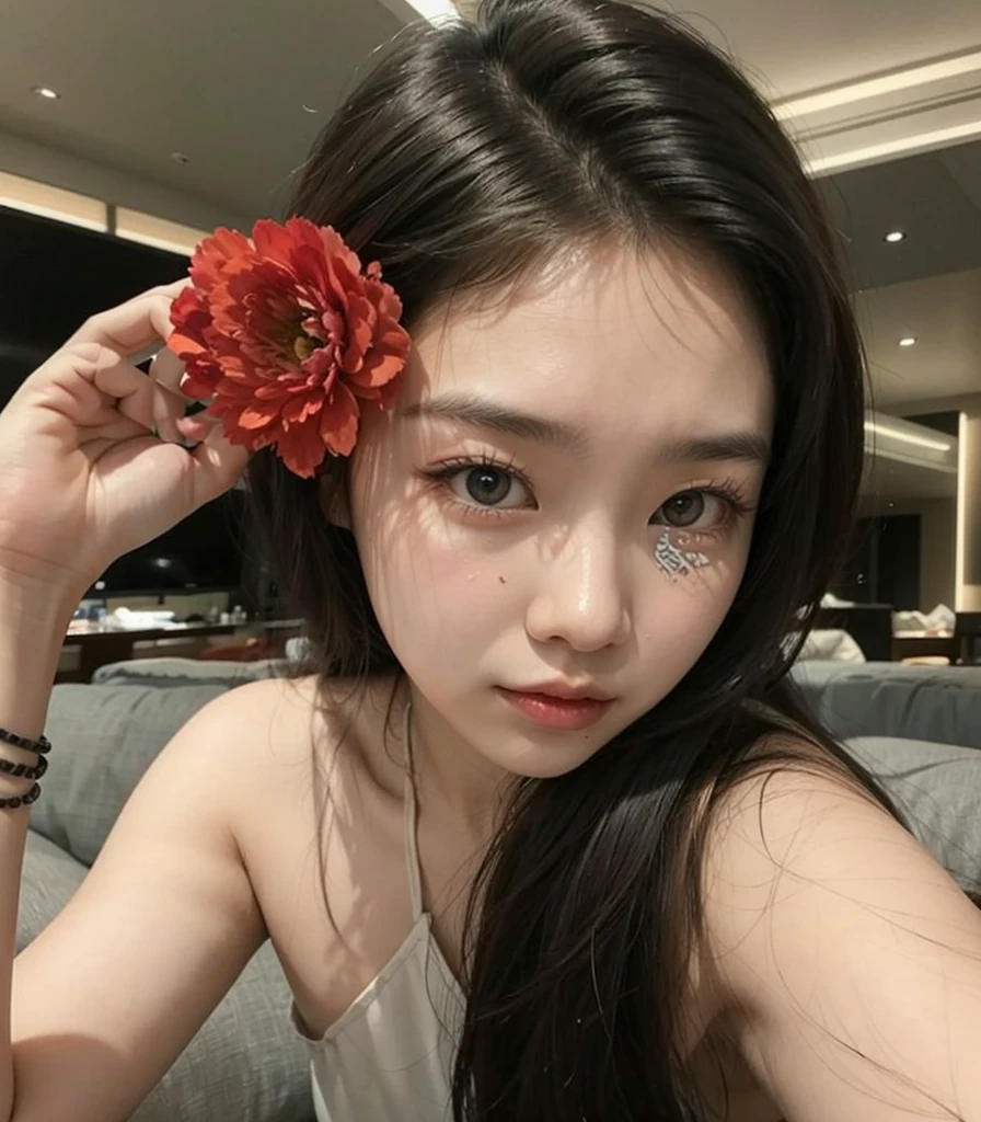 mulher arafada com uma flor no cabelo e uma flor no cabelo, jennie blackpink, Heonhwa Choe, Jaeyeon Nam, Gongbi, Lee Ji - Eun, Lee Ji-eun, Jinyoung Canela, jossi do blackpink, wan adorable korean face, Hwang SE - EM, Parque Roseanne do Blackpink, Parque Ji-min, TaeJune Kim