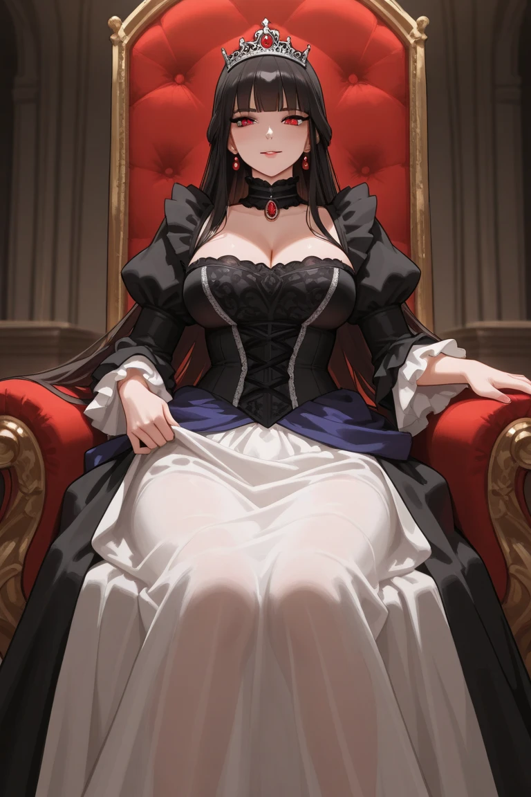 A woman with big ，Young princess，victorian style，clavicle，Lower chest，Transparent nightdress，((shaved_pussy))，Confused，at the banquet，