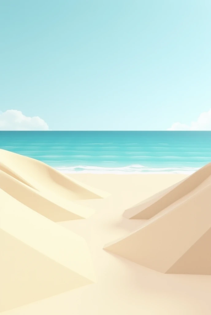 Beach landscape style low poly detailed whit colors planes - SeaArt AI