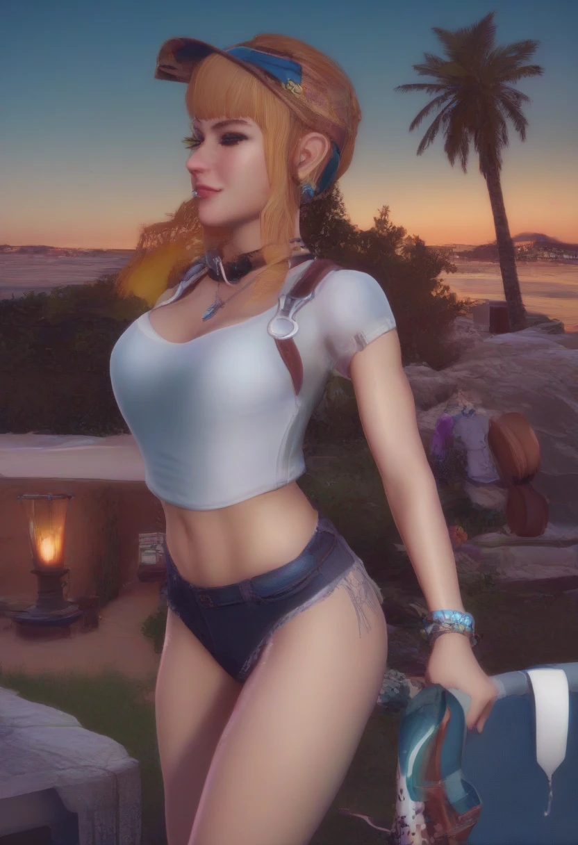 NSFW. (nude) (Nami, large breasts, strip of pubic hair), enthusiastic, triple penetration, on a deserted beach, shipwreck, (depth of field) (dramatic sunlight), ((best quality)), ((masterpiece)), (detailed)