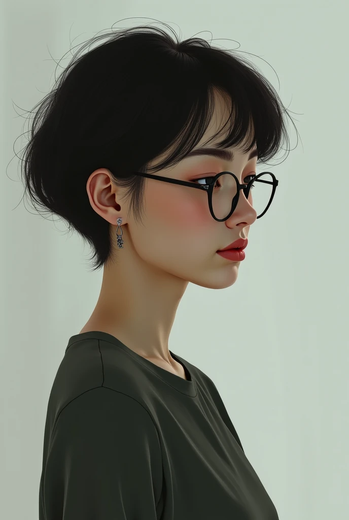 Female
Short hair
Glasses
Timid
