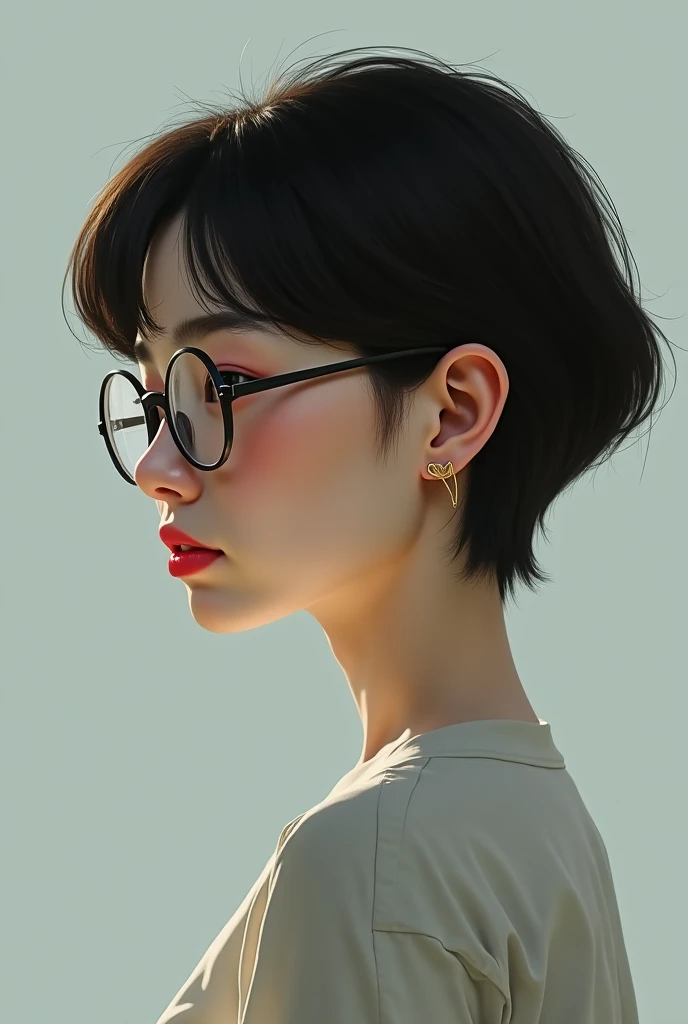 Female
Short hair
Glasses
Timid