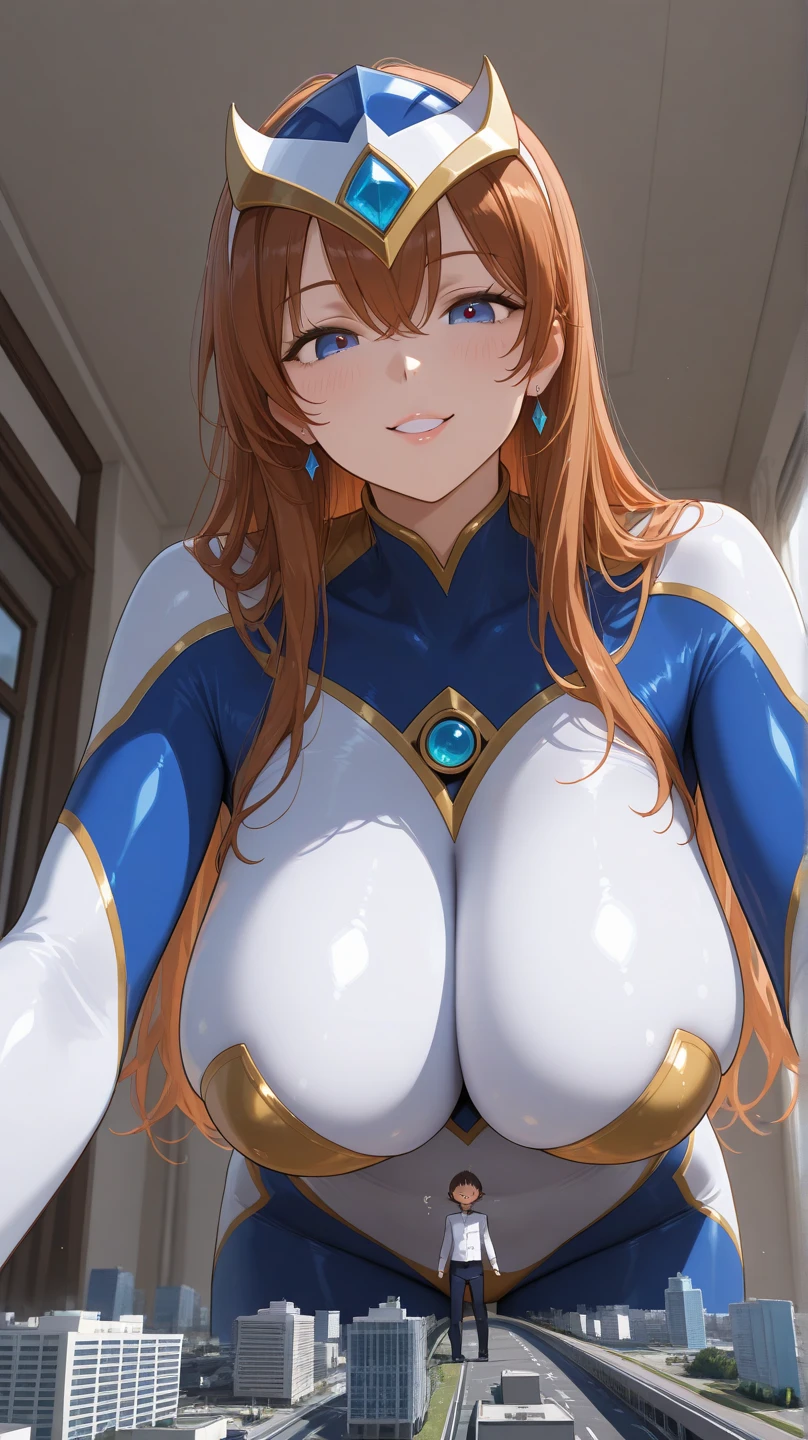 (ultra detailed skin),curvy,petite,beautiful breasts,large breasts,pale skin,pointy breasts,erect nipples,(fantasy art,Highest image quality,Hyperrealist portrait,(8k),ultra-realistic,best quality, high quality, high definition, high quality texture,high detail,beautiful detailed,fine detailed,extremely detailed cg,detailed texture,a realistic representation of the face,masterpiece,Sense of presence,Dynamic,bold),(thin hair),(soft hair),Swept long bangs,extra light coppery amber hair,hair over one eye,mecha_girl_figure