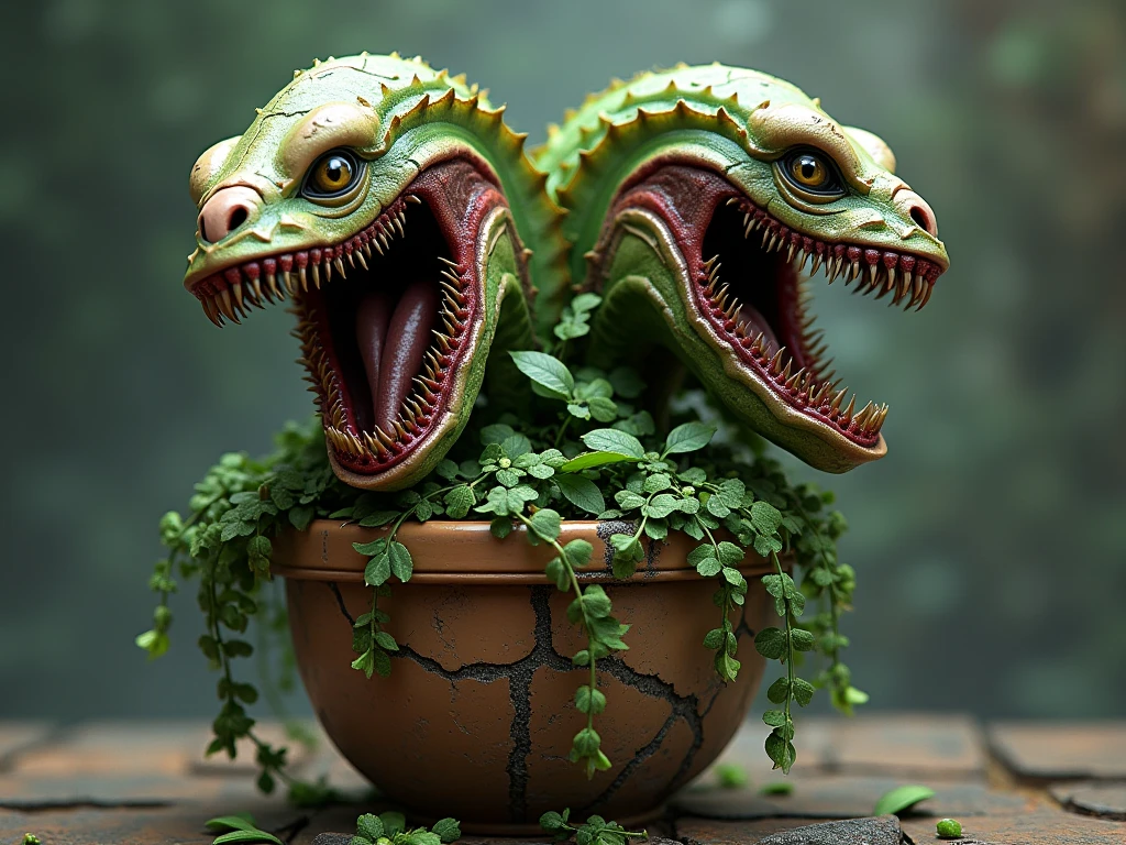 Create a png of the carnivorous plant from the game Mario Bros, but more realistic and scary, 3d, 8k quality, game, Same as in the game, side view, realistic 