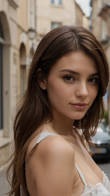 beautiful brunette, 20 years, Realistic photo