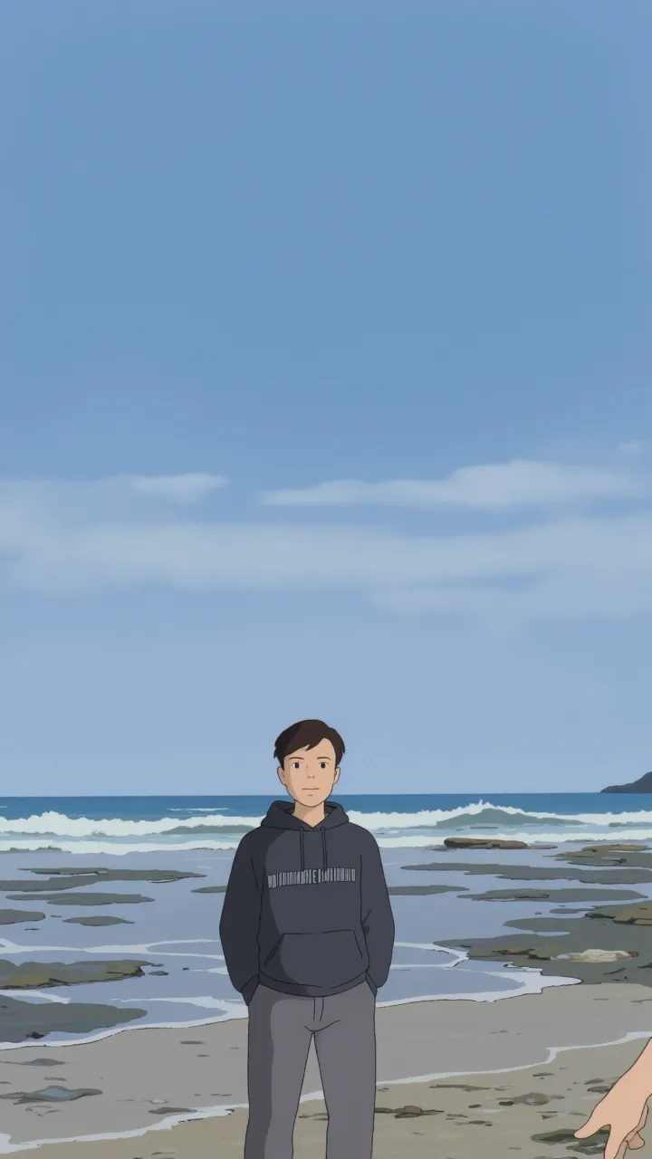 arafed man standing on a rock near the ocean, parado ao lado do oceano, standing on the rock, the oceano ao fundo, standing on a rock, standing near the beach, standing next to water, no mar, the sea and storms behind him, oceano ao fundo, posando em uma praia com o oceano, imagem de perfil, parado na praia