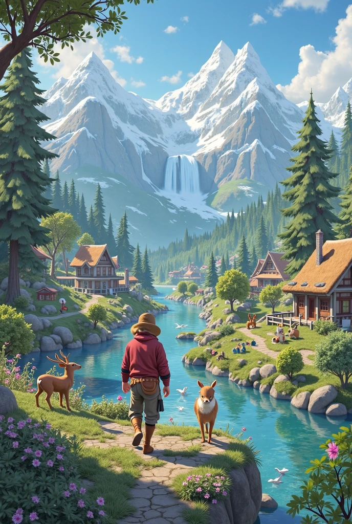 Sami gladly agreed and took Lumi on an adventure through the mountains, rivers, and village gardens. Lumi learned about trees, animals, and the kindness of people