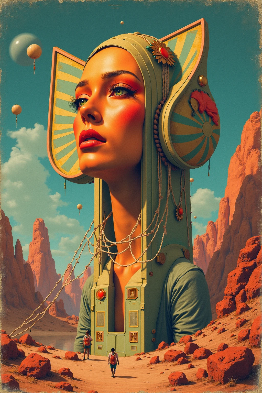 Hochwertig, 8K Ultra HD, 1920s style advertising, surreal snippets, RetroCollage perfect contrast, Cool, retro collage rebellion! Shred vintage advertising & surreal scraps - break logic, Art of Noice