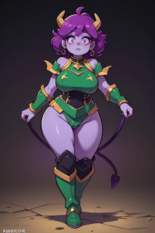 score_9, score_8_up, score_7_up, 1girl, cartoon, large breasts, hair bob, fat, O lips, short, adorable, thigh highs, slave outfit, shortstack, pointed ears, blue hair, green skin, blue eye shadow, blue lipstick black heels, huge ass, shy, underboob
