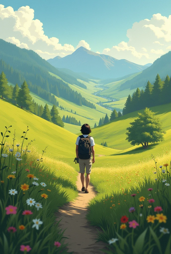 ren wandering in the countryside