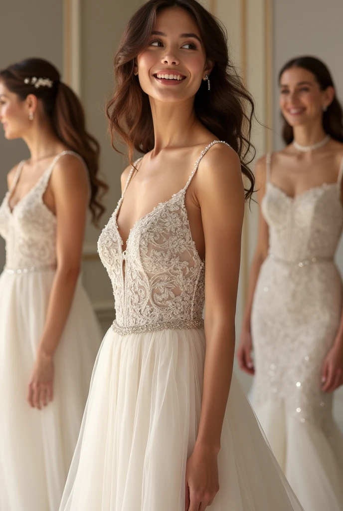 Create a high quality elegant dress with perfect fit