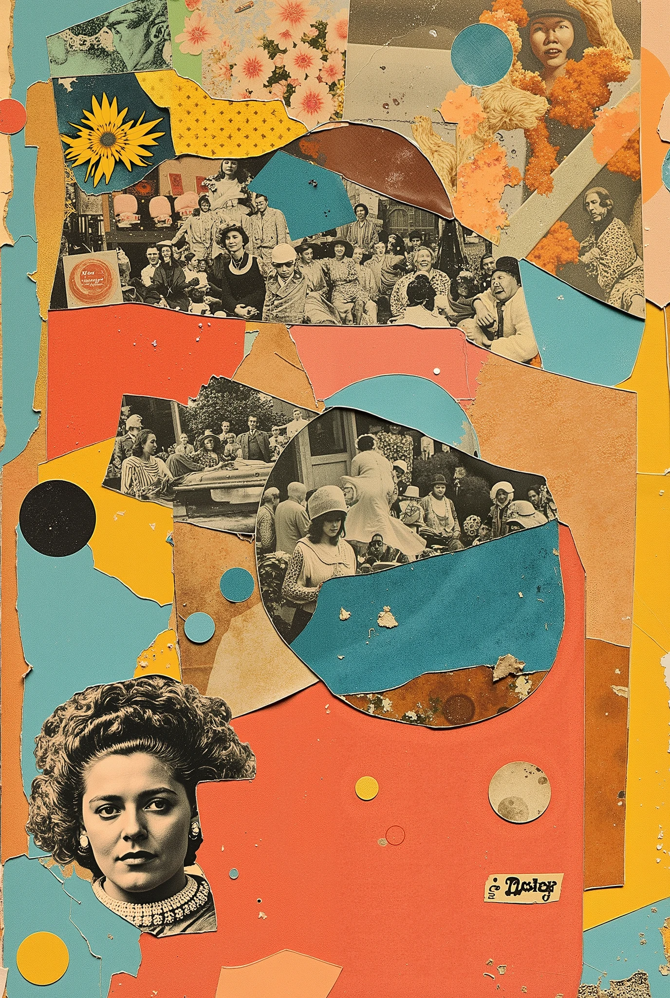 retro_collage_uprising,vintage_ads,surreal_scraps,collage,mash_up,layered_textures,distressed_paper_effects,aged_aesthetic,nostalgia,abstract_composition,vivid_colors,high_contrast,detailed_elements,4k,8k,masterpiece,ultra-detailed,realistic,photorealistic,studio_lighting,hdr,physically-based_rendering,professional