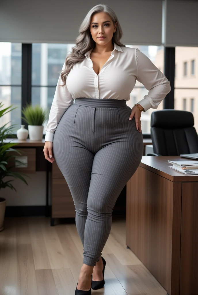 WOMAN with formal tight pants , view of our